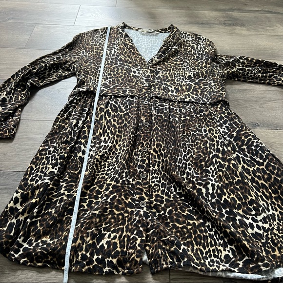 Zara Leopard Shirt Dress - Picture 3 of 5
